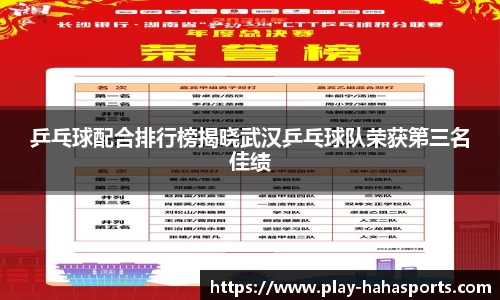 乒乓球配合排行榜揭晓武汉乒乓球队荣获第三名佳绩